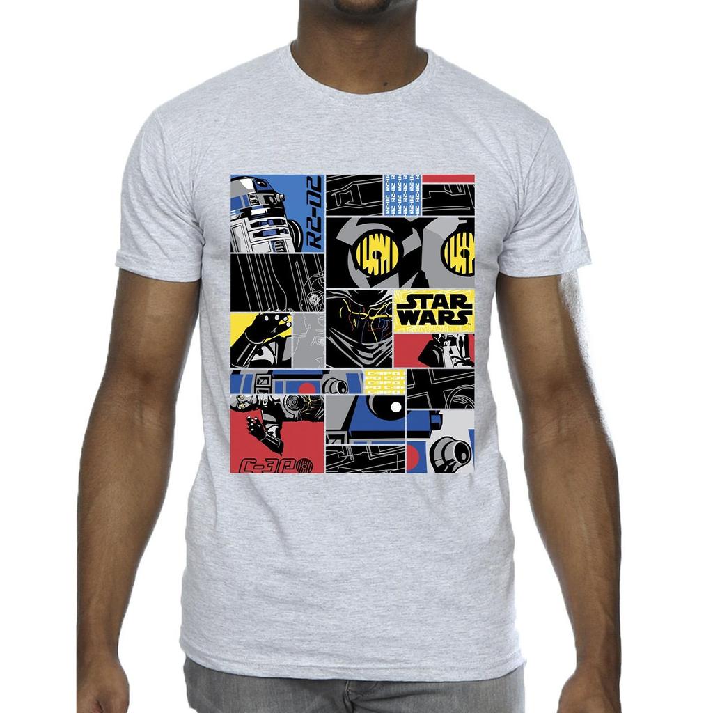 Star Wars Mens Droid Montage T-Shirt