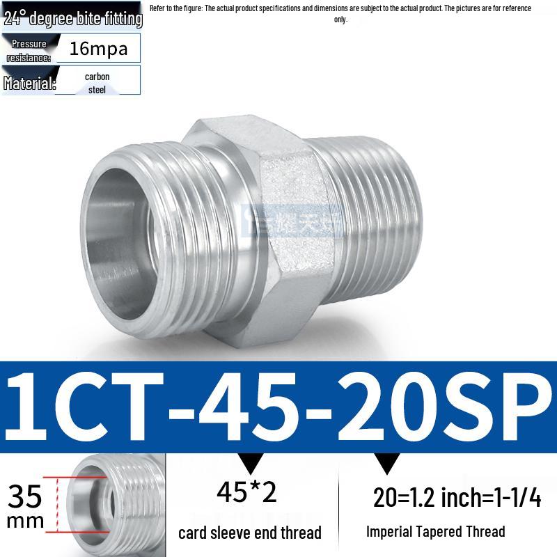 1CT-SP Оцинкованная муфта для гидравлической масляной трубы с переходом под английскую коническую резьбу высокого давления