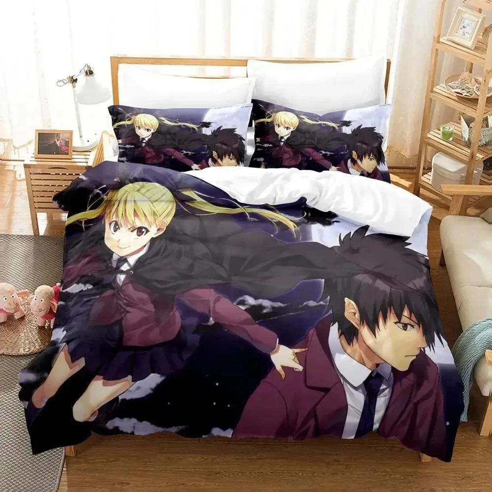 Anime Dance In The Vampire Bund Bedding Set Duvet Cover Bed Set Quilt Cover Pillowcase Comforter King Queen Size Boys Adult
