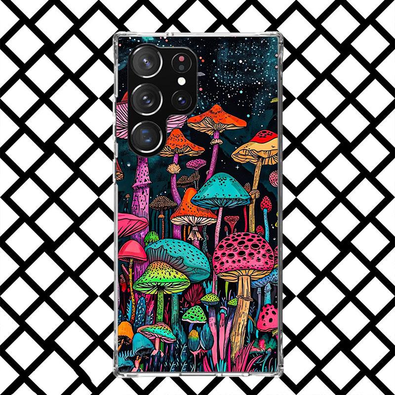 Colorful Mushroom Phone Case for Samsung Galaxy S26 S25 Edge S24 S23 Ultra S22 Plus S21 FE S20 + Soft Cover Print Fundas Galaxy