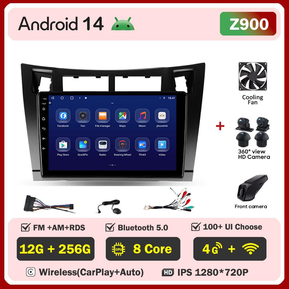 Для Toyota Yaris XP90 2005 - 2012 Автомобильный радиоплеер Car Carplay Screen Autoradio Mirror Link Car Intelligent Systems Сенсорный экран