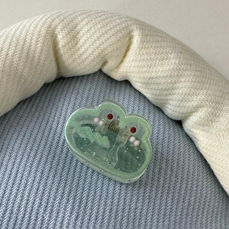 Супер милые маленькие заколки для волос для детей прозрачные акриловые заколки с мультяшными животными аксессуары для волос для девочек