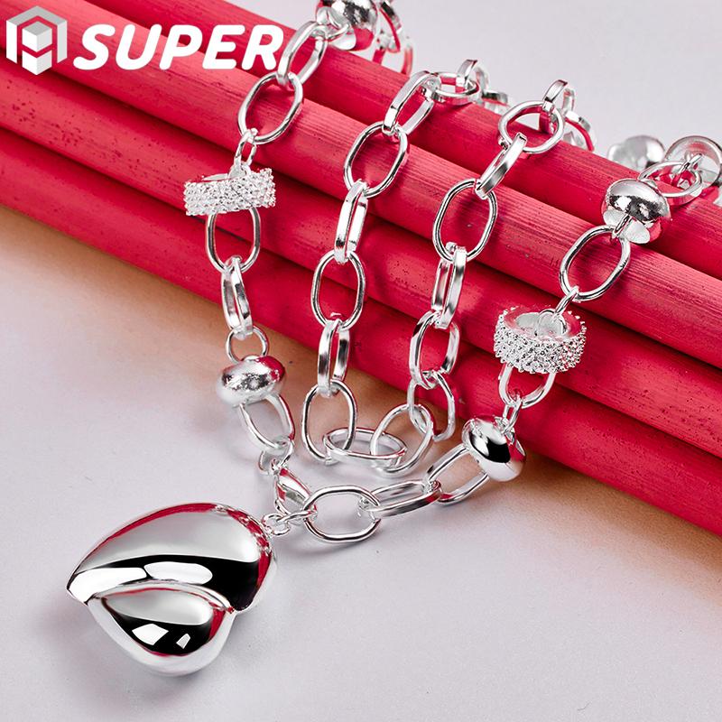 Ожерелье Love в форме сердца из стерлингового серебра 925 пробы, модные ювелирные изделия