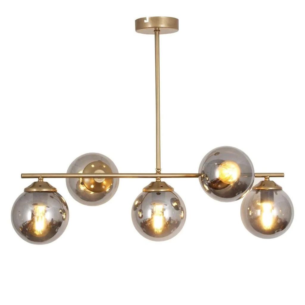 5-Piece Antique Chandelier-Honey Glass Decorative Design Bedroom Kitchen Living Room Lighting and Decoration