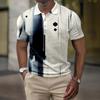 Мужская летняя рубашка для гольфа с принтом Botton, короткий рукав, мужская повседневная модная рубашка