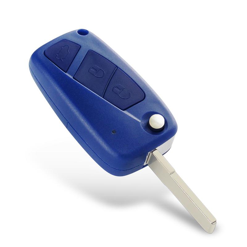 KEYYOU Flip 3 Button Car Key Shell For Fiat 500 Punto Stilo Ducato Panda Doblo Bravo Folding Remote Control Key Case Uncut Blade