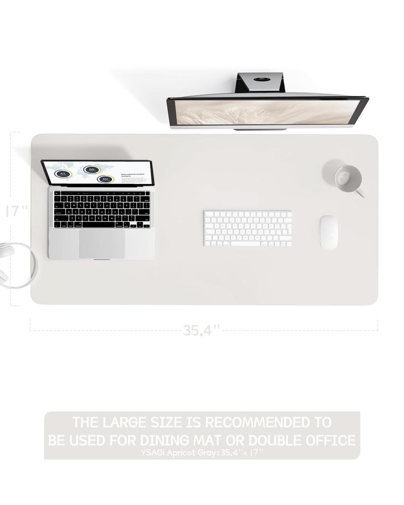 YSAGi Настольная мышь из кожи, большая мышь, толщина замши, масло, простая в использовании, декоративная накладка для стола, коврик, совместимый, коврик, подкладка, подложка, нескользящая, 2 мм,