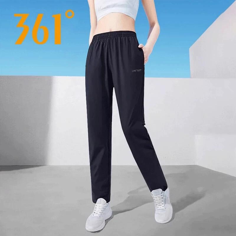 361 Degrees Women's Sports Pants 2025 Summer New Quick-Dry Running Training Pants Loose Casual Straight-Leg Pants
