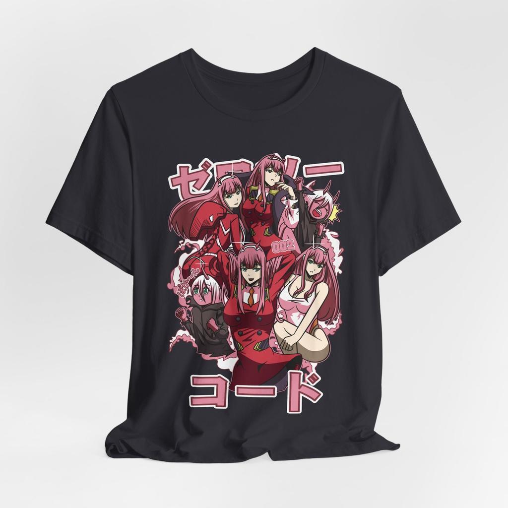 Zero Two Anime Graphic T-Shirt Mens Womens Tees Top Tee Tops, Cute Japanese Kawaii Shirt, Unisex Jersey T-Shirt Mens Womens Tees Top,