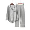 Spring and Autumn 2PCS Pajama Sets Women Long Sleeve Solid Modal Loose Breathable Soft Lady Suit Womens Home Clothing Comfortable