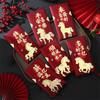 6pcs Cute Red Bag Traditional Lucky Money Pockets Horse Year Red Envelopes  Chinese New Year
