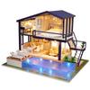 Wooden Miniature Assembling Decorative Ornament House for Kid Child (Without Dustcover)
