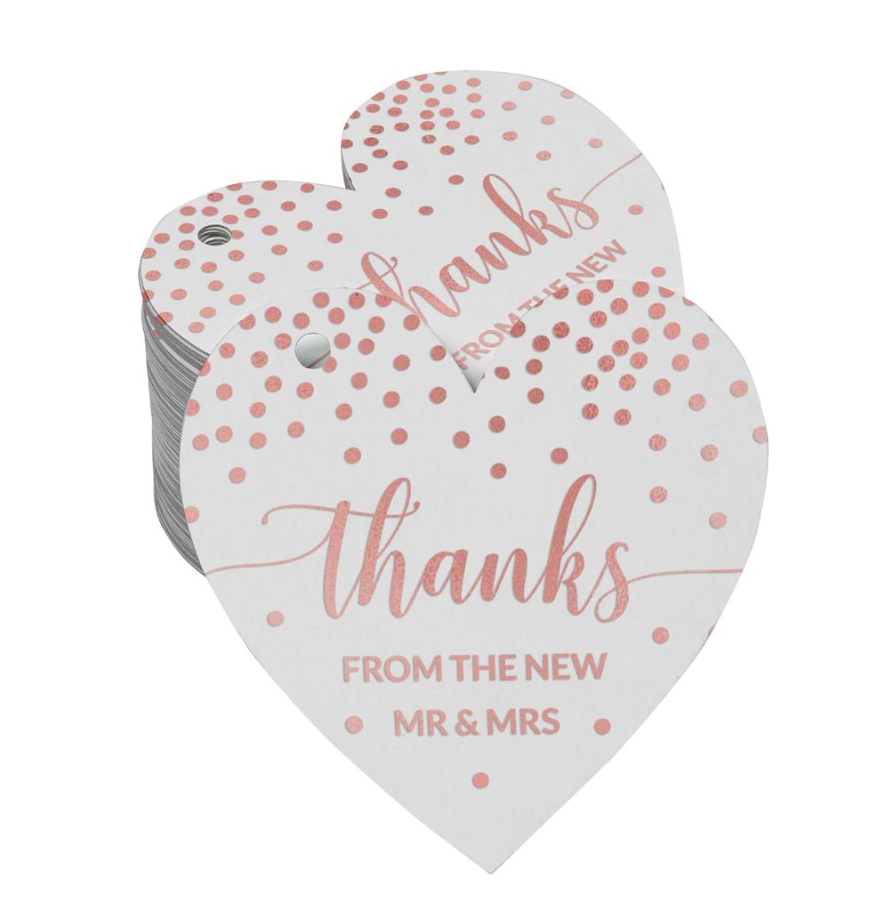 Inkdotpot Pack Of 100 Real Silver Foil Paper Tags Thanks From The New Wedding Favor Hang