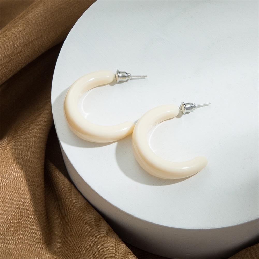 Модные винтажные акриловые серьги-кольца для женщин и девочек, модные круглые серьги из смолы, ювелирные изделия, эффектные аксессуары