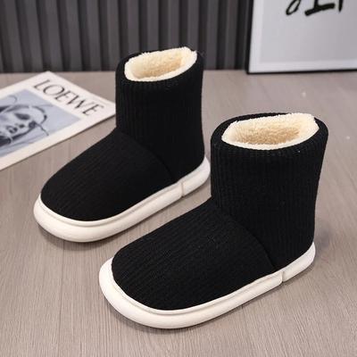 Модные женские ботильоны больших размеров 2025 года, новые модные женские зимние ботинки, женские зимние повседневные теплые туфли на плоской подошве из хлопка Zapatos Mujer