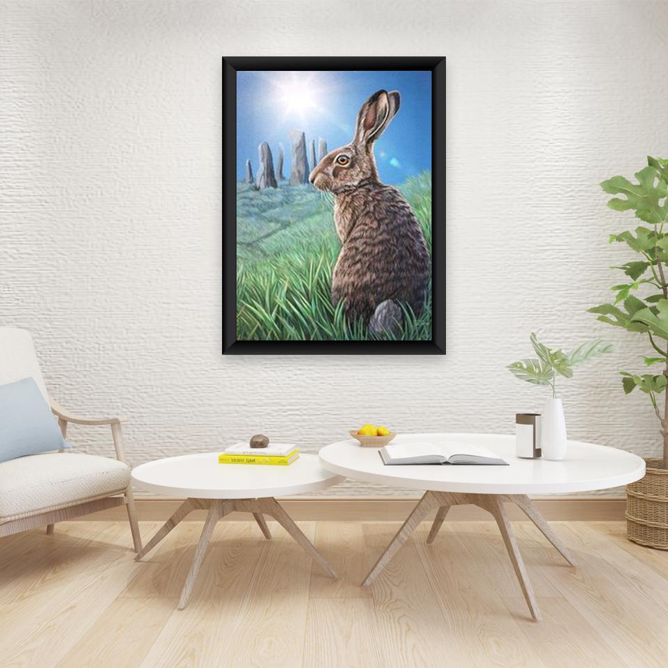 Кролик DIY 5D алмазная живопись полная круглая дрель животное живописная Алмазная вышивка набор крестиков настенное искусство домашний декор подарок