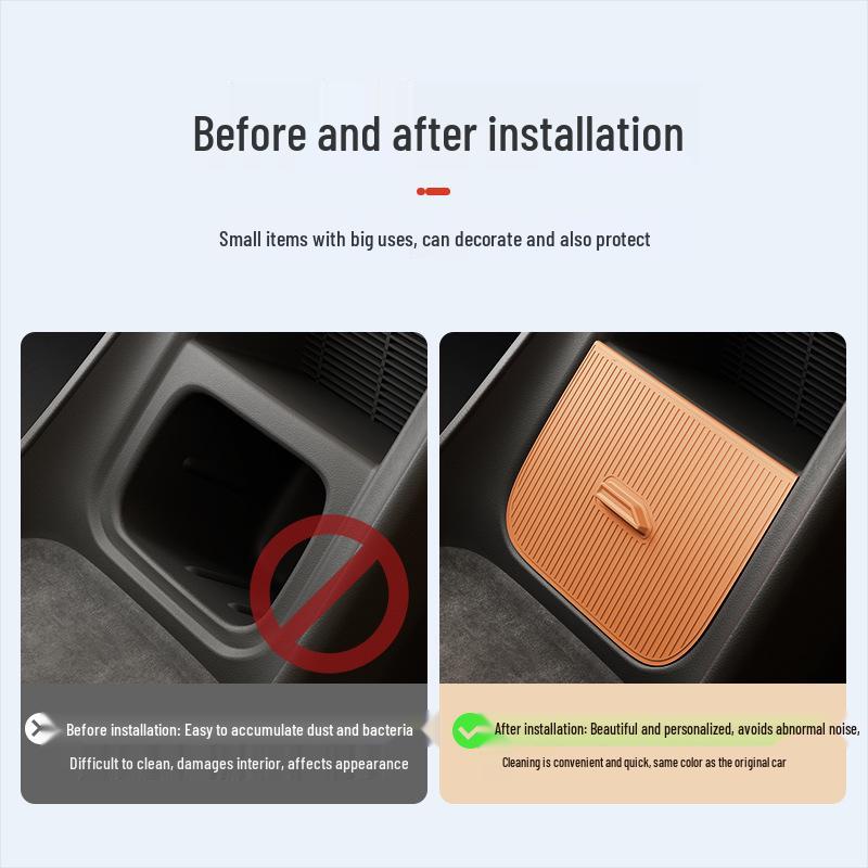 Yu7 Center Console Fragrance Holder, Anti-Shake Silicone Storage Box for Screen's Rear.