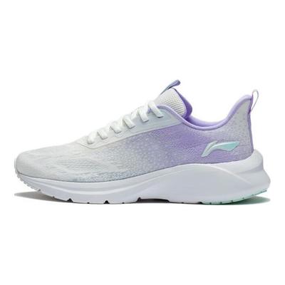Кроссовки Li Ning Yun Que с нескользящей подошвой, амортизирующие, прочные, женские, белые, фиолетовые ARST026-2