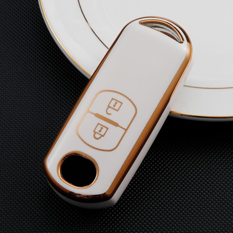 2/3/4 Buttons TPU Car Key Cover Key Case for Mazda 2 3 6 Axela Atenza CX-5 CX5 CX-3 CX-7 CX8 CX-9 2016 2017 2018 Auto Bag Keychain Accessories