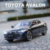 Литая под давлением модель автомобиля Toyota Avalon в масштабе 1/24, игрушечный автомобиль с откатным механизмом со звуком и светом для детей, коллекция подарков для мальчиков и девочек