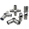 1Pc 25mm Fixed Clamp Stainless Steel Pipe Joint Tube Connector Rod Support Clothes Display Rack