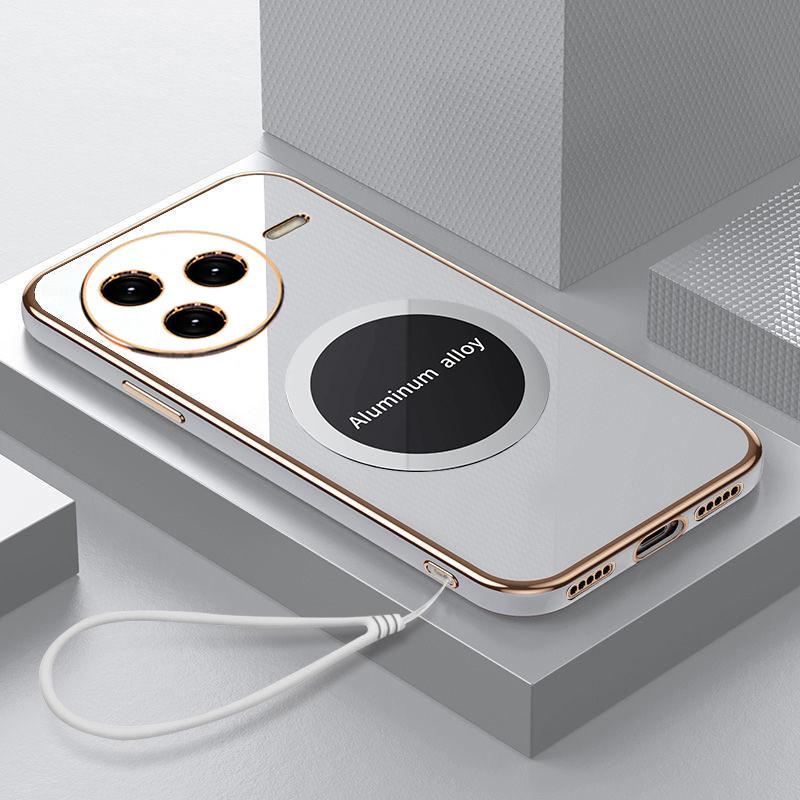 Чехол для Xiaomi Redmi K80, чехол для телефона Redmi K80 Pro, роскошное квадратное покрытие, магнитное притяжение, противоударная силиконовая задняя крышка