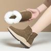 Snow Boots Women Winter Genuine Leather Women Ankle Boots Thick Wool Warm Non-slip Women Booties