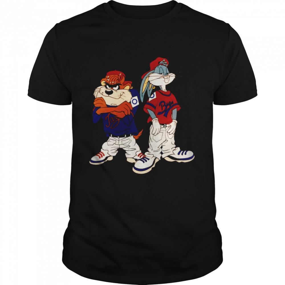 90s hip hop Bugs and Taz Kris Kross Shirt Black Unisex T-Shirt