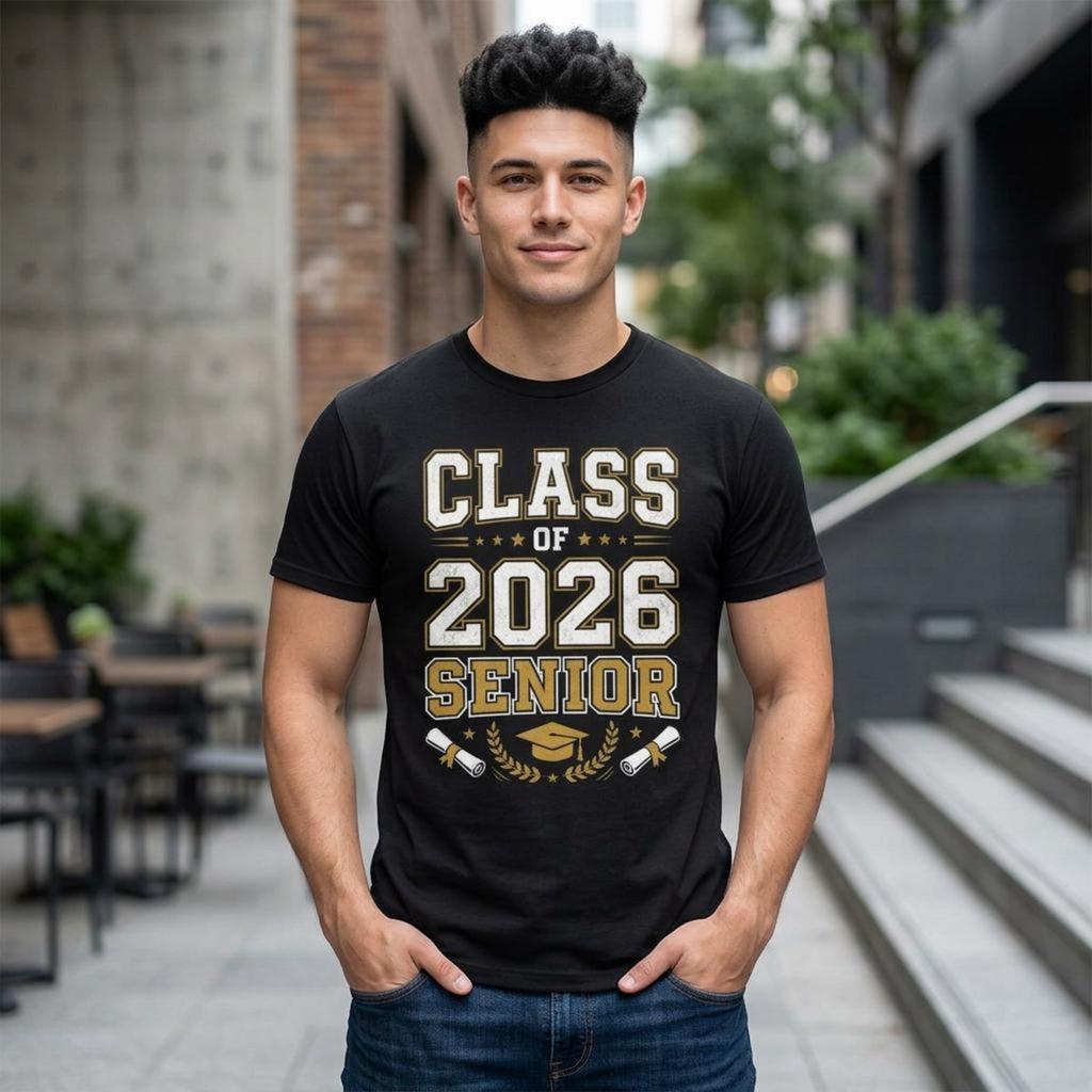 Class of 2026 Senior 2026 School Graduation T-Shirt; High School Grad Gift; Proud College Graduate Tee