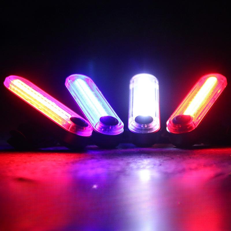 Usb Bicycle Charging Tail Light Waterproof Outdoor Riding Equipment Cob High Brightness Safety Warning Light Mountain Bike Tail Light