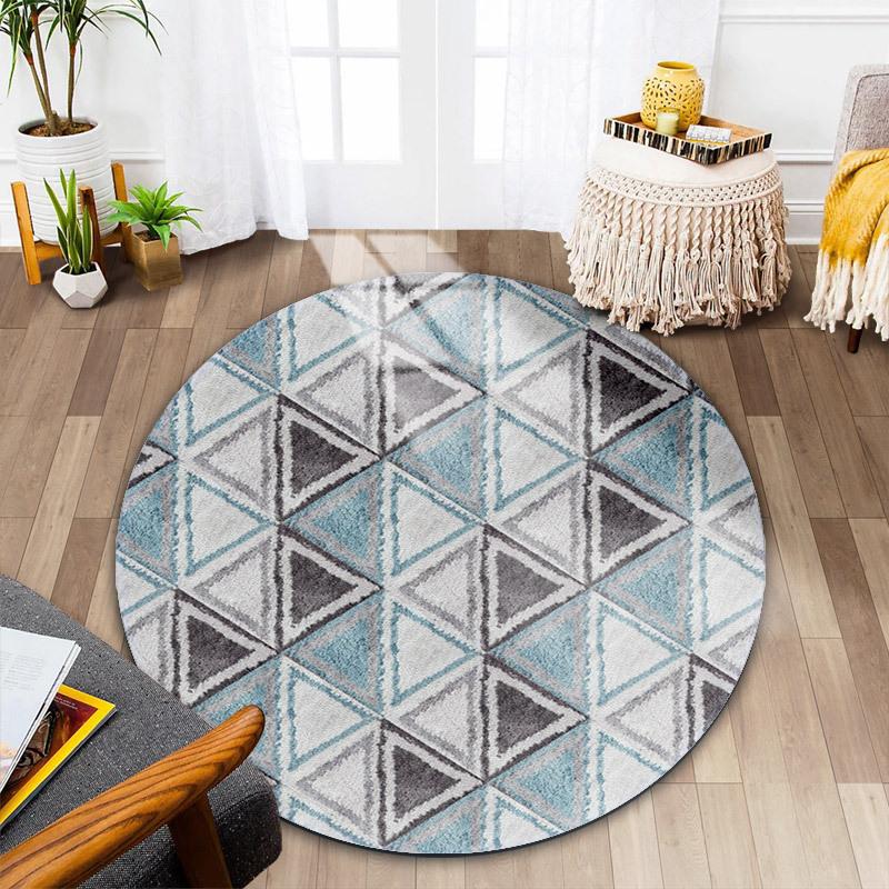 Круглый ковер, ковер, украшение для гостиной, спальни, дивана, нескользящий коврик для пола, компьютерного кресла, коврик для пола