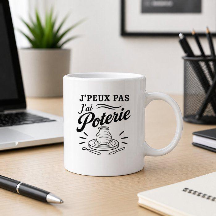 Mug - PLANETEE - J'peux pas minimaliste - Céramique 330 ml - Lave-vaisselle - Imprimé en Bretagne