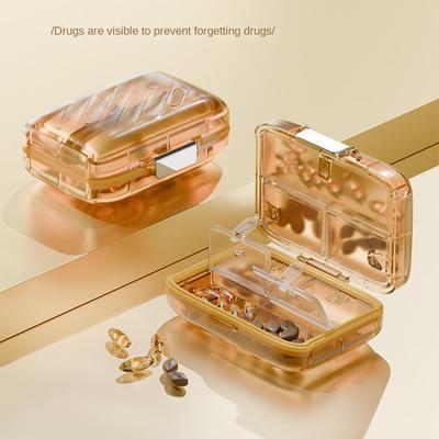 Пищевой класс Суб-упаковка 7 ячеек Таблетница с крышкой Контейнер для таблеток Еженедельная таблетница Путешествия