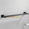 . Matte Black Finish Stainless Steel Bathroom Accessory Double Towel Bar Towel Rail Towel Holder YT-10798-H