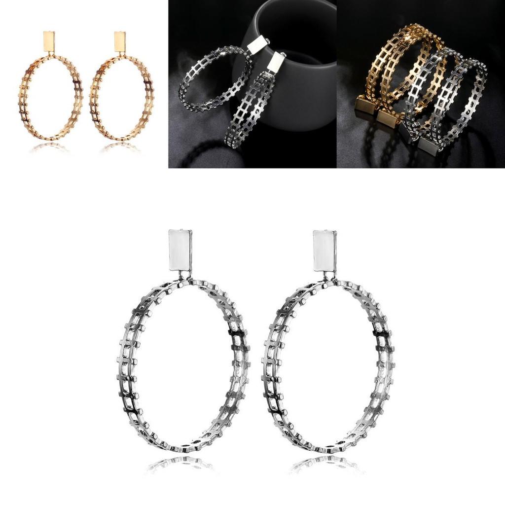 Stylish Gold Plated Geometric Earrings Trendy Street Style Must-have Jewelry