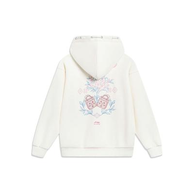 Женская толстовка с капюшоном и цветочным узором Li Ning Off-White AWDT380-1