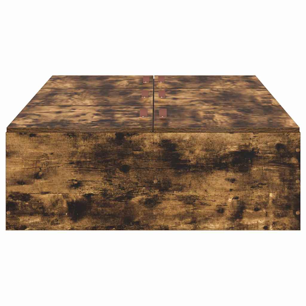 Storage Bed Frame Smoked Oak 70 x 190 cm