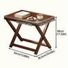 Sturdy Base Wooden Small Table Quick Setup Stable Foldable Coffee Table Compact Portable Folding Sofa Table Home Living Room