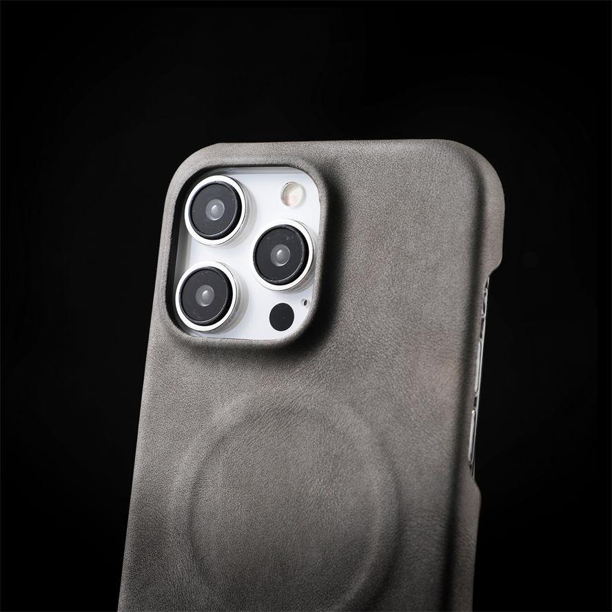 Качественный чехол для телефона из искусственной кожи с Magsafe для iPhone 12 13 14 15 16 17 Pro Max Plus Бизнес-кэжуал Чехлы для iPhone Обложка GZW