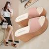 Summer New Large-size Thick-soled Slippers Women's Outer Wear Wedges and High-heeled Flip-flops Fashion Sandals