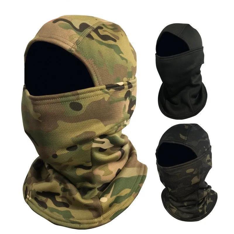 Камуфляжная уличная хеджирующая шапка для мужчин, зимняя плюс бархатная, чтобы согреться, шапки, женская ветрозащитная маска
