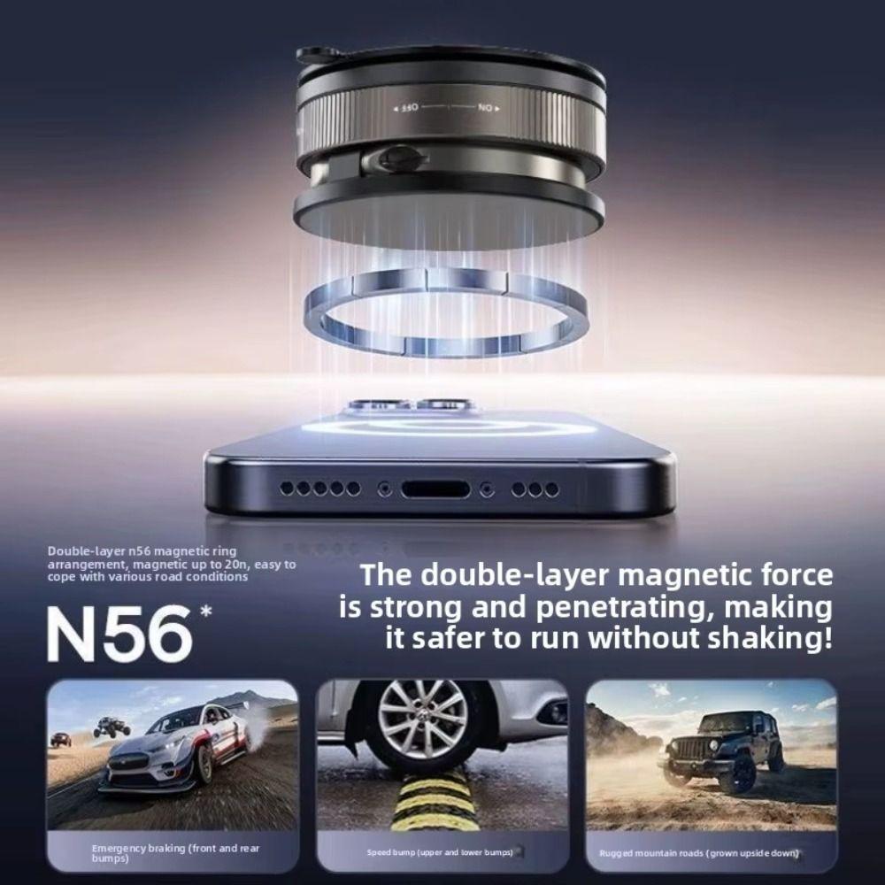 Регулируемый магнитный держатель для телефона, складной двухсторонний автомобильный держатель для телефона, многофункциональный противовибрационный автомобильный навигационный кронштейн