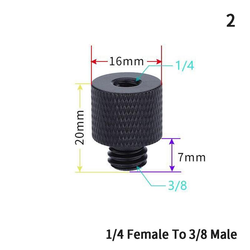 Black 1/4" To 3/8" Male To Female Thread Screw Mount Adapter Tripod Plate Screw Mount For Camera Flash Tripod Light Stand