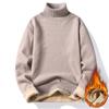 Winter Fleece Warm Sweaters Men's Turtleneck Sweater Knitted Pullovers Knitwear Thicken Men Casual Jumper Slim Fit Pure Sweater