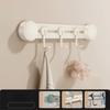 Wall-Mounted Vacuum Suction Cup Hooks 4/6 Hooks Kitchen Storage Hooks  for Home