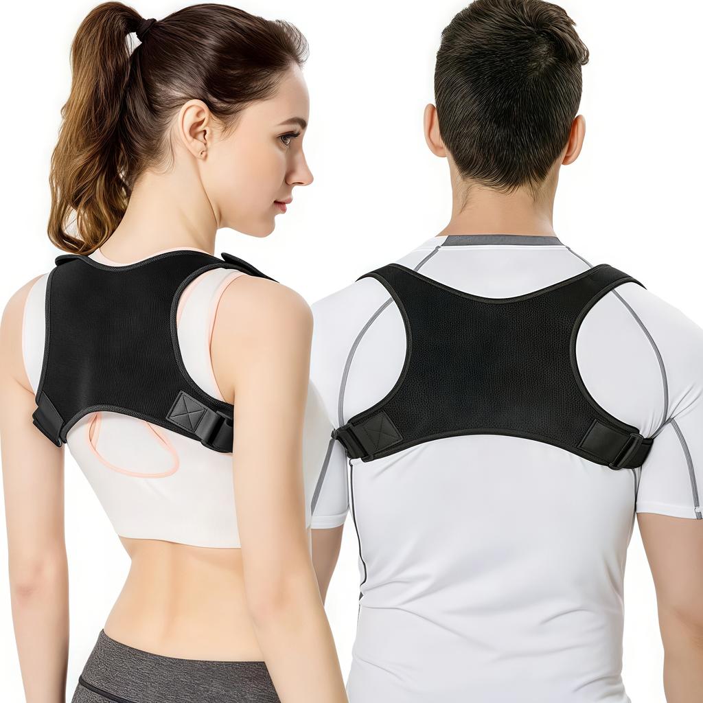 Цельный невидимый корректор осанки спины, регулируемые коррекционные ремни для взрослых мужчин и женщин, сидячая осанка, ключичные ремни