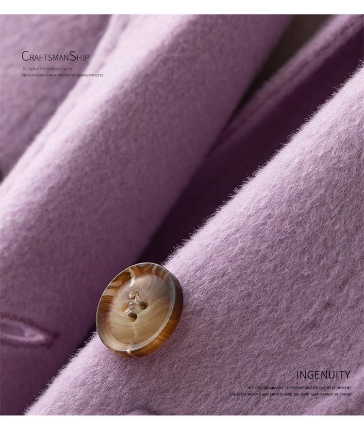 2024 Women's Mid-Length Double-Sided Wool Coat - Autumn/Winter Collection