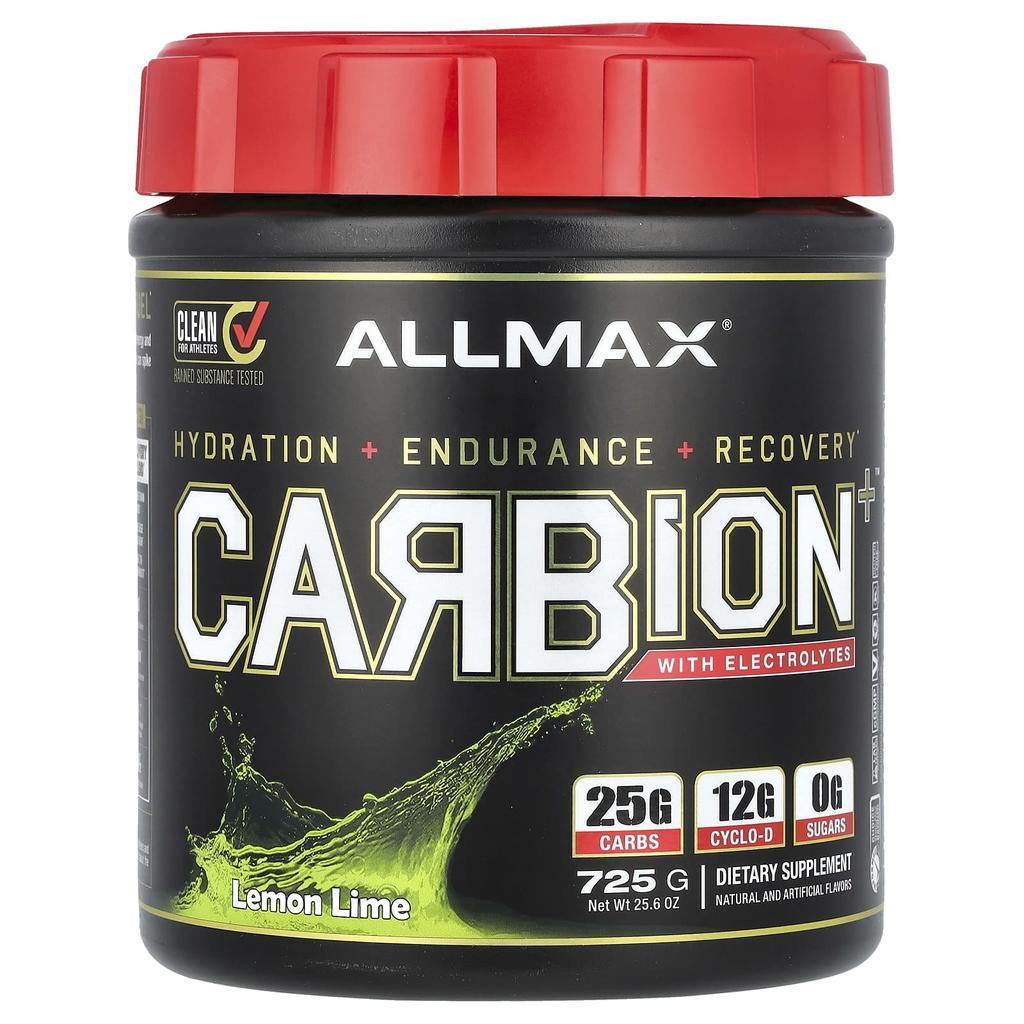 ALLMAX, CARBion+, with Electrolytes, Lemon Lime Flavor, 30.7 Oz (725 G)