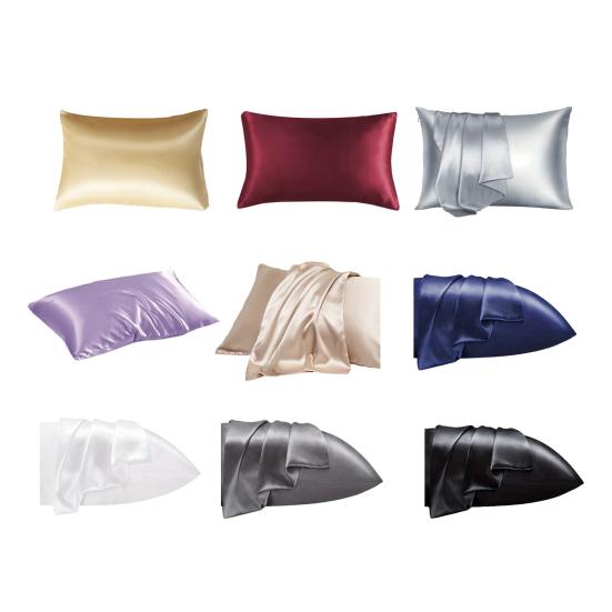 Наволочка из сатина Yousheng, однотонная наволочка, глянцевая антистатическая наволочка с невидимой молнией для спальни, подарок на новоселье