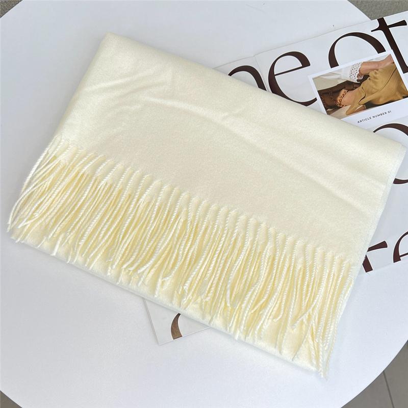 200*70 см Высококачественный однотонный искусственный кашемировый шарф Осень-зима с принтом Теплая шаль для женщин Подарок